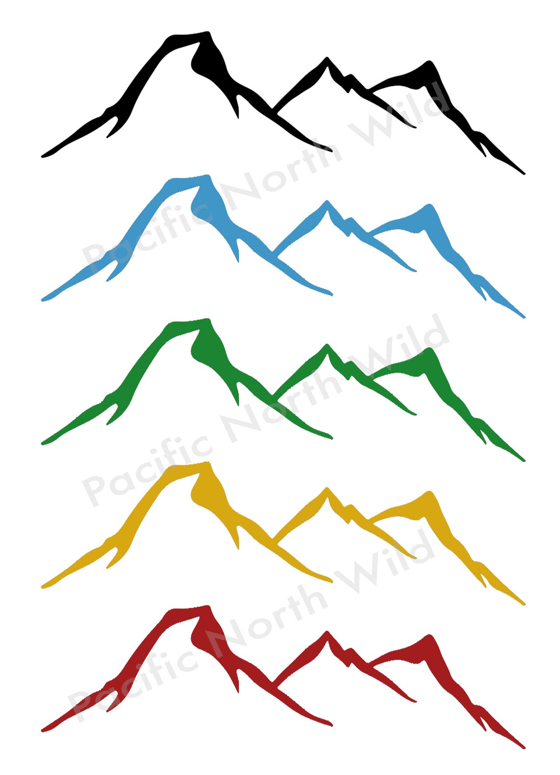 Three Sisters Mountains Vinyl Decal Sisters Oregon Etsy
