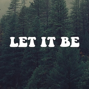 Let It Be Vinyl Decal - Sticker - Car Decal - Laptop Sticker