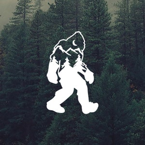 Sasquatch Mountain Vinyl Decal - Big Foot Sticker - Sasquatch Sticker - Big Foot Decal
