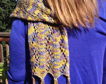 Beaded Silk Knit Scarf