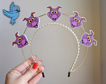 Figment Inspired halo crown. Figment dragon inspired ear Alternative headband. Gold or silver