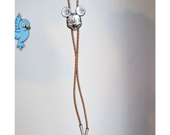 Mickey, Minnie or Pluto inspired Bolo tie. You choose character & leather color!