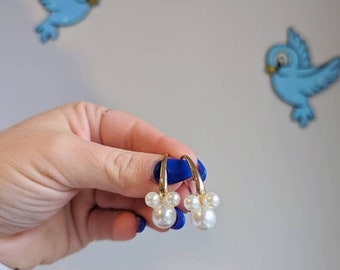 Mickey Pearl Drop Earrings