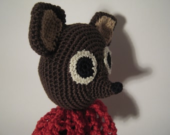 cute amigurumi squirrel baby rattle pdf pattern