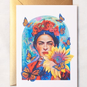 Frida Kahlo Blanko Grußkarte