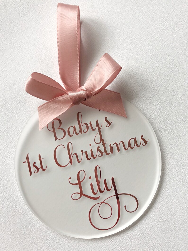 personalised baby xmas baubles