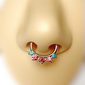 Piercing clicker 14G Ø1cm anneau hélix conch septum nez daith rook cartilage upper lobe créole arcade téton boucle d’oreille bohème ethnique