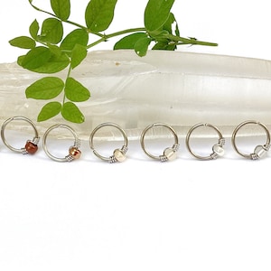 Piercing in acciaio chirurgico o titanio o placcato oro, anello elicoidale, conchiglia, naso, narice, narice, orecchio, lobo, daith, cartilagine, setto