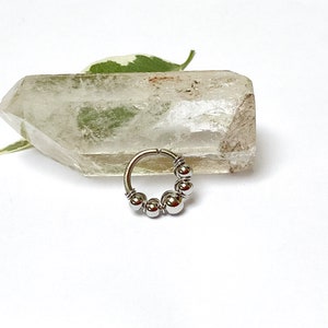 Titanium piercing 0.8 mm/20g, 1 mm, 1.2 mm/16g, helix ring, conch, septum, daith, lobe, ear, to twist, minimalist, mini hoops, balls