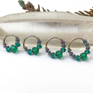 Piercing titane 20G anneau hélix conch nez narine nostril oreille  upper lobe créole daith rook cartilage tragus upper bohème mini créole