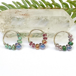Surgical steel or titanium or gold plated piercing, helix ring, conch, nose, nostril, nostril, ear, lobe, cartilage, boho, custom