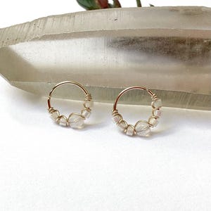 Piercing plaqué or cristal 22G anneau hélix nez narine nostril  daith rook tragus upper lobe mini créole cartilage boucle d’oreille bague