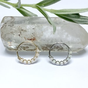 Gold-plated or surgical steel piercing, beads, 0.6 mm/22g, 0.8 mm/20g, nostril ring, helix, septum, conch, tragus, nostril, minimalist