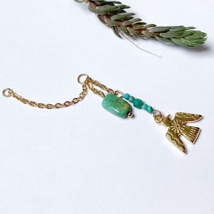 Ohrkette Ergänzung Piercing Ethno Türkis Juwel abnehmbare Ohrhelix Conch Lappen einzigartiger Ohrring Industrial Bar Boho Chic