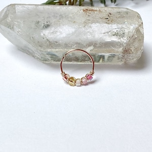LGBT piercing bandiera lesbica acciaio ch/anello placcato oro elica conchiglia naso narice narice lobo dell'orecchio creolo lesbica minimalista cartilagine