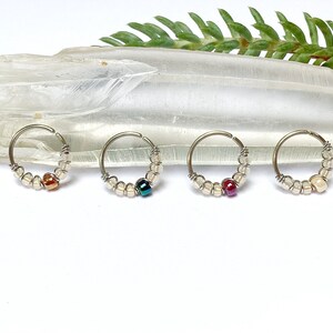 Piercing acier chirurgical ou plaqué or ou titane, anneau hélix, conch, nez, narine, nostril, oreille, lobe, cartilage, créole, bohème chic