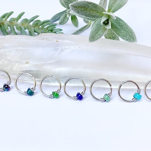 Piercing acier chirurgical ou plaqué or ou titane, anneau hélix, nez,narine, nostril, conch, oreille, lobe, daith, cartilage, minimaliste