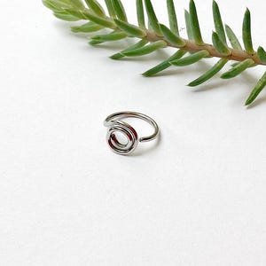 Piercing anneau spirale acier ch 22G 20G bague nez narine nostril hélix conch oreille lobe créole minimaliste daith rook cartilage tragus