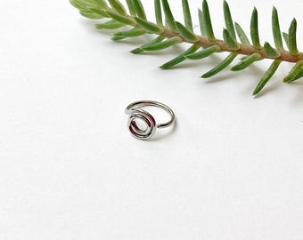 Piercing spiral ring steel ch 22G 20G nose ring nostril nostril helix conch ear lobe creole minimalist daith rook cartilage tragus