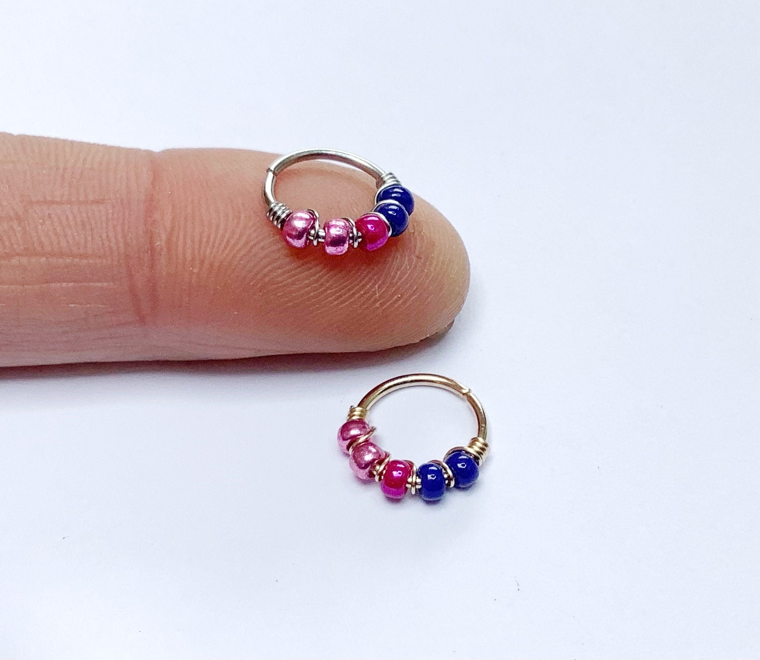 Piercing nose ring LGBT bisexualhelix conch septum Etsy