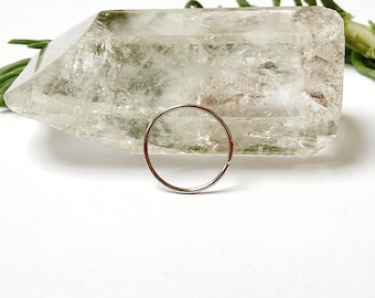 Titanium piercing ASTM F36 22G/0.6mm op maat gemaakte neusgat neusring neusgat conch helix ring bovenste oorlel rook kraakbeen creool oorbel