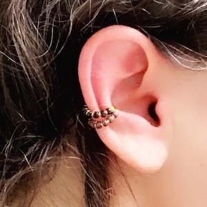 Ear cuff minimaliste bohème laiton/plaqué or/acier ch bague manchette oreille annneau de conch faux piercing cartilage boucle d’oreille