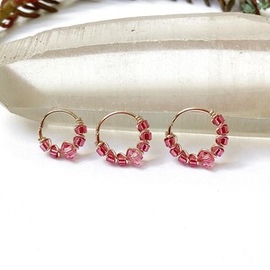 Piercing plaqué or cristal 22G anneau hélix nez narine nostril  daith rook tragus upper lobe mini créole cartilage boucle d’oreille bague
