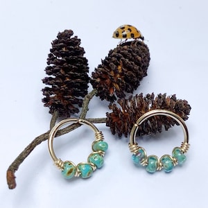 Piercing anneau de nez, hélix, conch, septum, arcade, cartilage,targus,perles,chic,mariage,bohème,ethnique,hippie,plaqué or