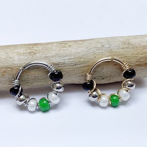 Piercing anneau de nez, LGBT, Agenre,hélix, conch, septum, arcade, cartilage,targus,personnalisation,acier chirurgical,plaqué or