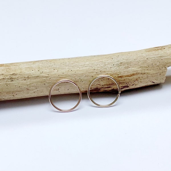 Nasenringpiercing, vergoldet, Roségold, Stärke 22, 0,6 mm, minimalistisch, Septum, Nasenloch, Targus, schick, Hochzeit, Boho, Hippie