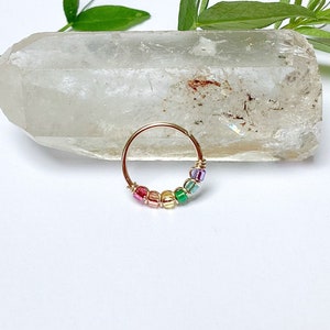 Piercing LGBT placcato in oro o in acciaio inossidabile, bandiera del gay pride, anello al naso, elica, conchiglia, narice, lobo, orecchio, sopracciglio, cartilagine, narice, setto