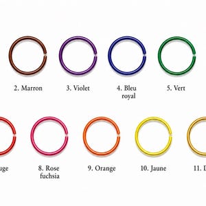 Piercing in rame colorato, 0,8 mm/20g, elice, conchiglia, narice, lobo, orecchio, trago, anello daith, minimalista, realizzato su misura