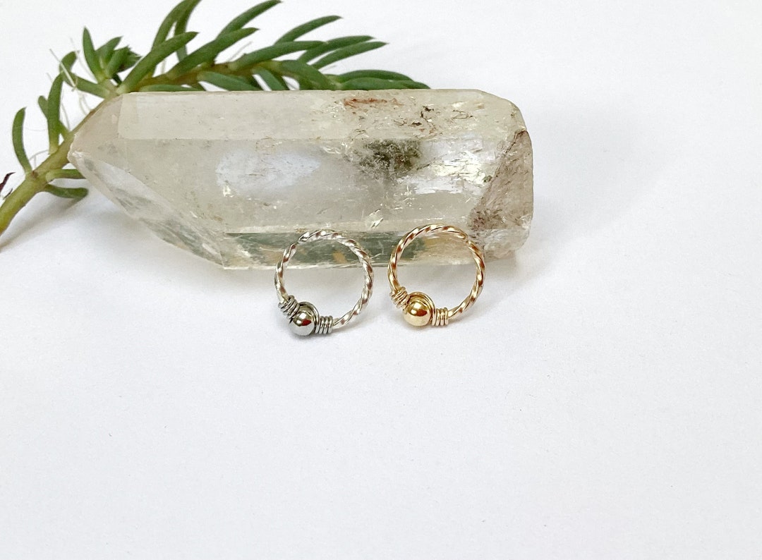 Gold or Silver Plated Twisted Piercing 0.8 Mm/20g Helix Etsy