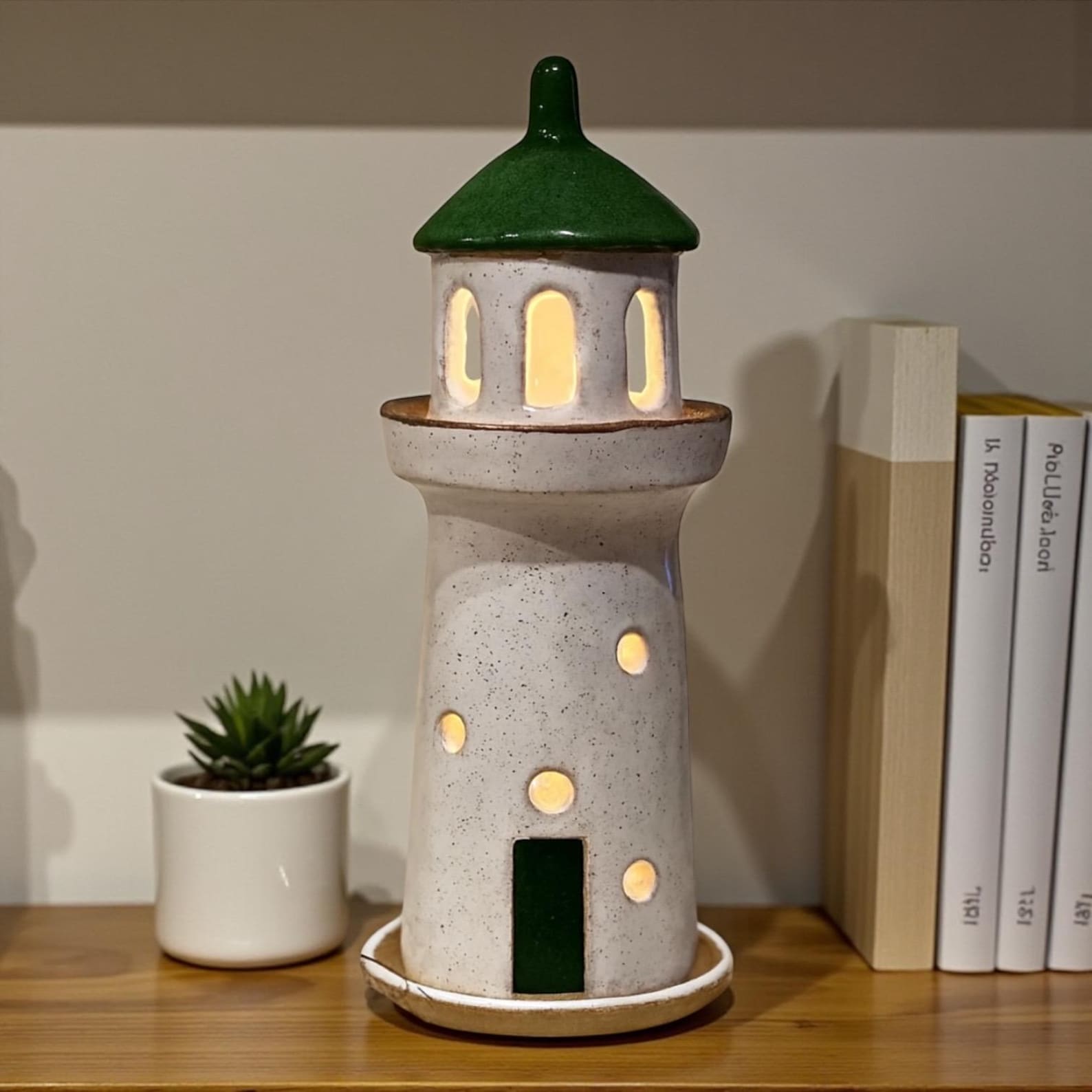 Handmade Ceramic Lighthouse Tealight Holder - Coastal Decor - Etsy