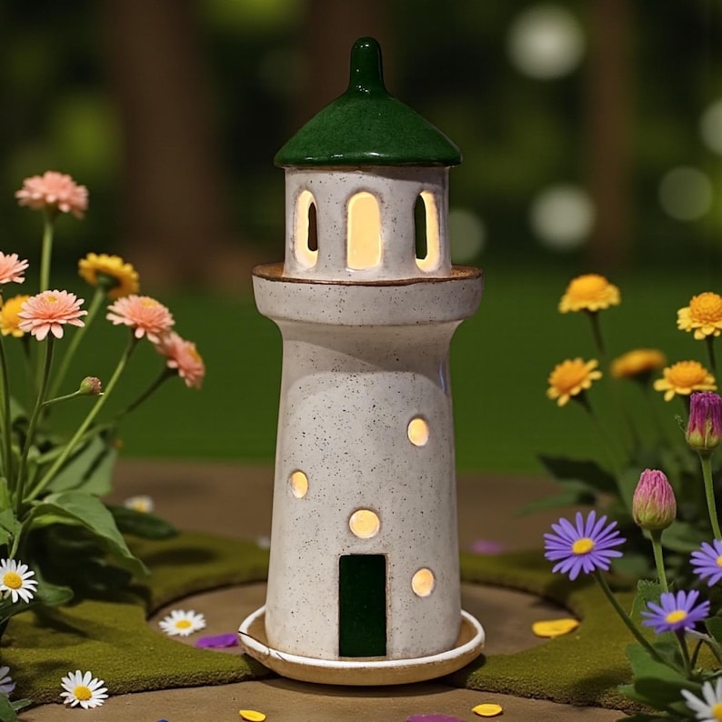 Handmade Ceramic Lighthouse Tealight Holder - Coastal Decor - Etsy