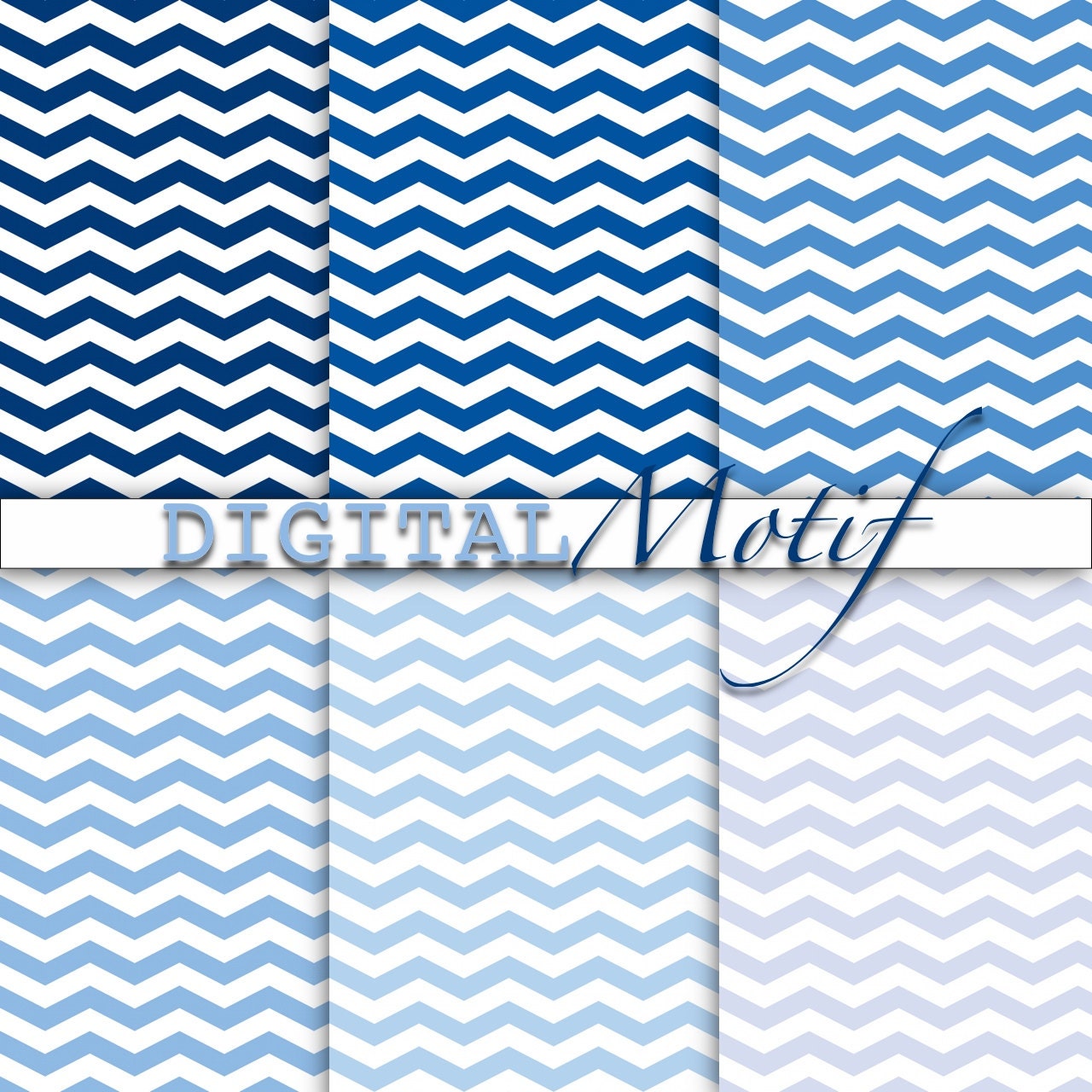 Blue and White Chevron Download Paper Instant Download - Etsy New Zealand