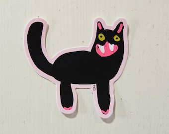 Cat Vinyl Sticker / Teddy Collab