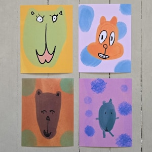 Cats Postcard 4 Pack - By Teddy