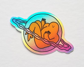 Cosmic Baby Holographic Sticker