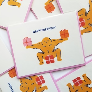 Carte d'anniversaire Beefcake