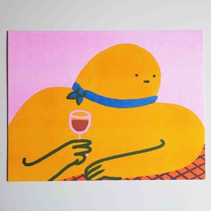Casa Vermelha / Impressão Risográfica Ilustrada