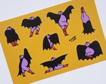 Vamp Sticker Sheet / 8 Halloween Stickers