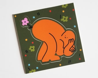 Flower Bum / Kiss Cut Laptop & Cellphone Sticker