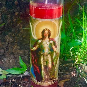 Saint Michael Archangel Vigil Candle, Archangel Michael Revocation, Protection candle, San Miguel Arcangel candle