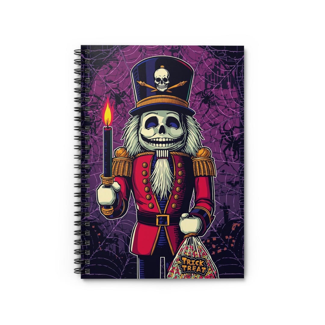 Strangle Notebook Halloween-themed Spiral Notebook With Skeleton Design, Trick or Treat ...