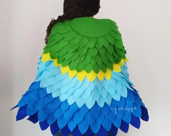 Parrot cape, parrot wings, parrot costume