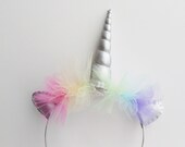 Silver Unicorn Horn Headband - Silver Unicorn Horn - Silver Unicorn Costume