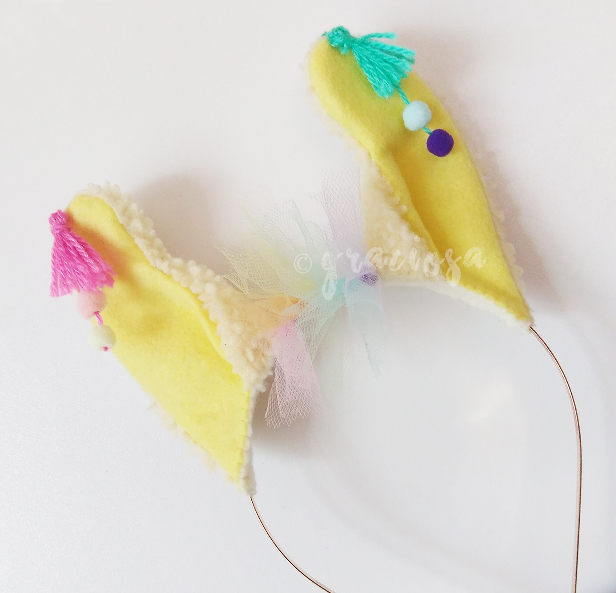 Yellow Llama Ears Headband | Etsy