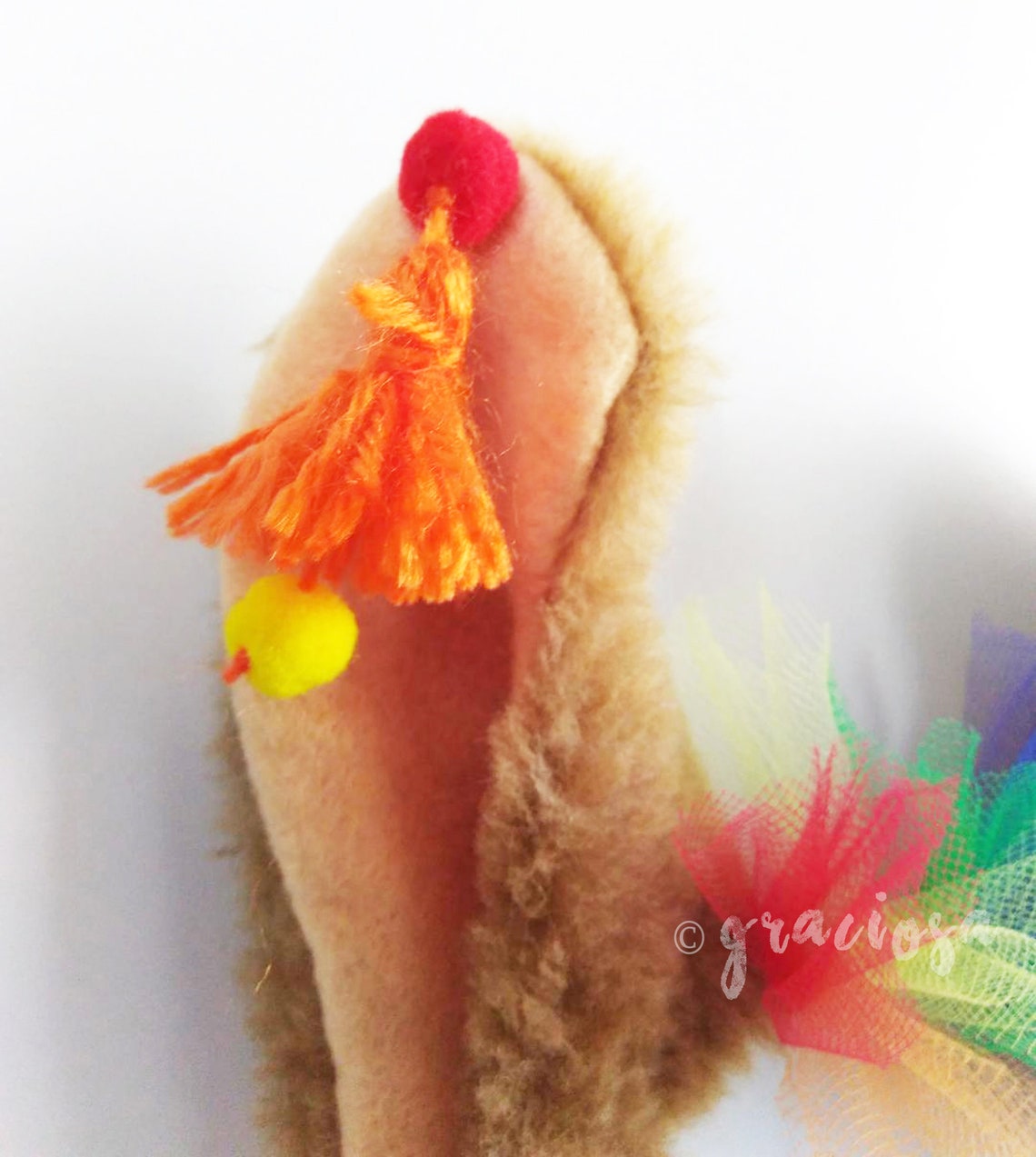 Brown and Rainbow Llama Ears Headband - Etsy