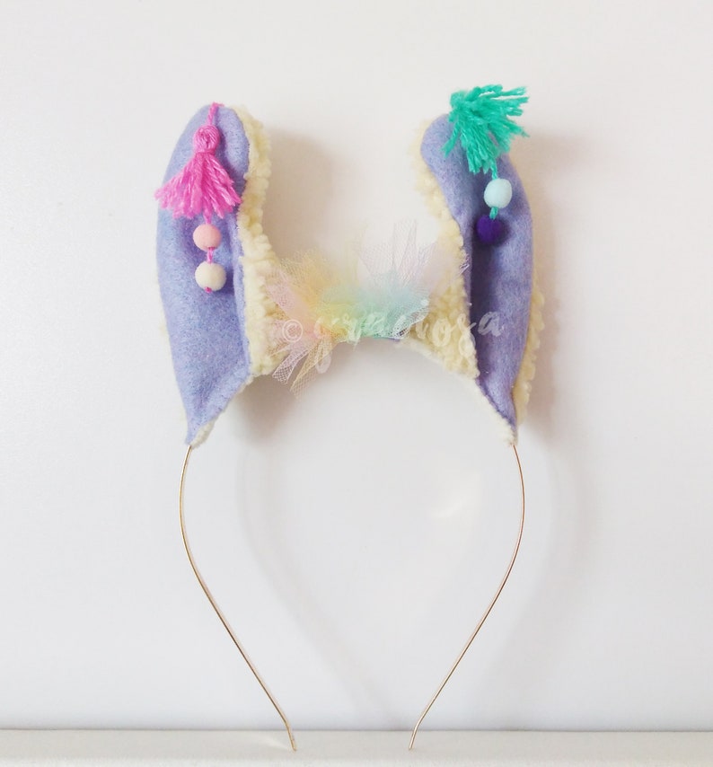 Lavender Llama Ears Headband - Etsy
